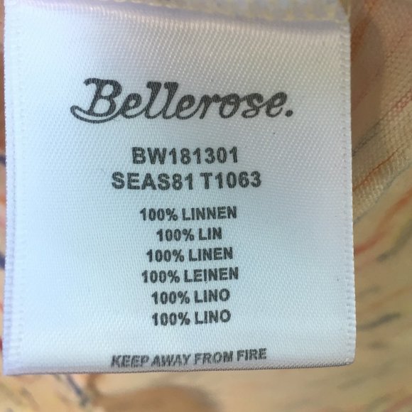 Bellrose pink & blue striped linen top - size 8 - Picture 6 of 9